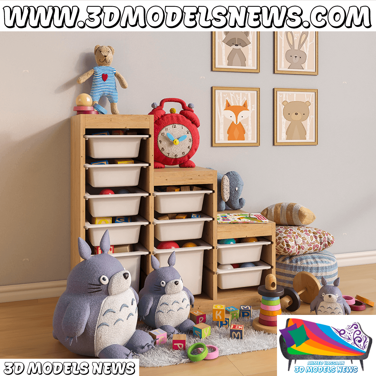 Ikea furniture and toys for children's room decor 1