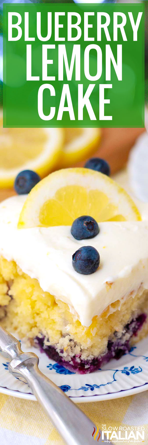 Blueberry Lemon Cake closeup