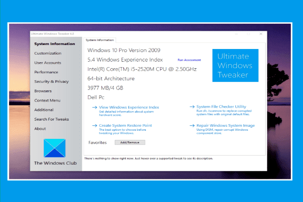 برنامج لا يتعدى 1 ميغا يتضمن أكثر من 200 أداة لتخصيص نظام Windows الخاص بك مجانا | جربه الآن!