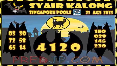 Prediksi Kalong SGP Hari Ini Jitu 21 Agustus