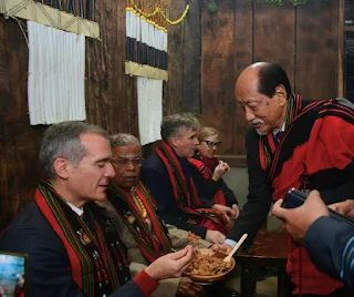 U.S. Ambassador Eric Garcetti Immersed in Nagaland's Cultural Extravaganza at Hornbill Festival