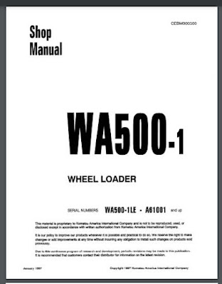 Komatsu wa500-1 shop manual wheel loader komatsu