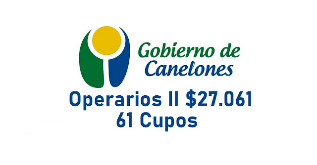 Anuncio de trabajo: Intendencia de Canelones llamado 61 cupos Opearios II - $27.061