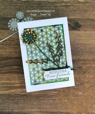 Stampin up card made using dandy wishes and garden wishes stamps and dies