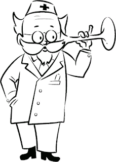 Doctor coloring page for kids