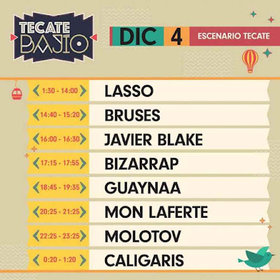 Listos los horarios para las presentaciones en el Tecate Bajío