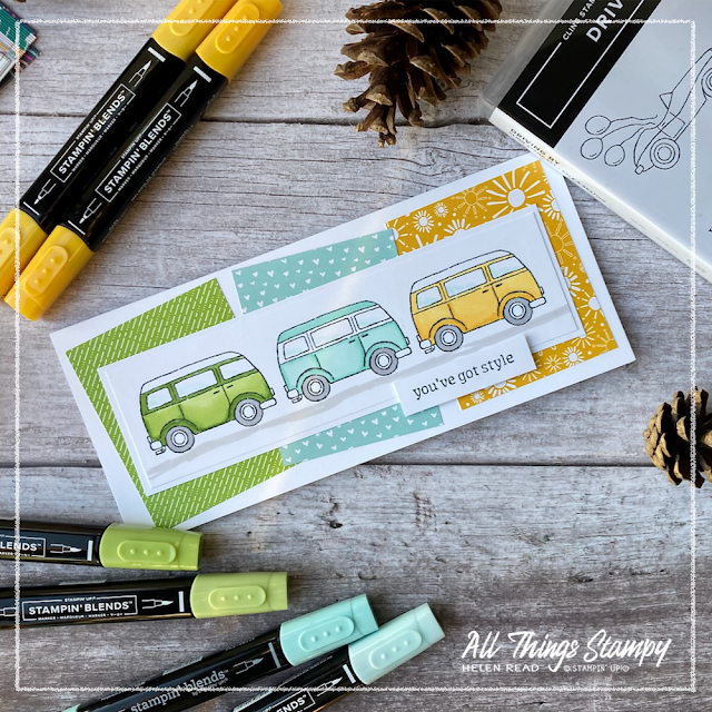 Stampin Up UK demonstrator Driving By card ideas