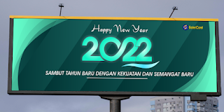 BANNER SELAMAT TAHUN BARU 2022 M HIJAU TOSCA