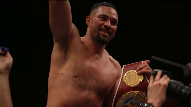 Victorious Joseph Parker after the Zhilei Zhang fight