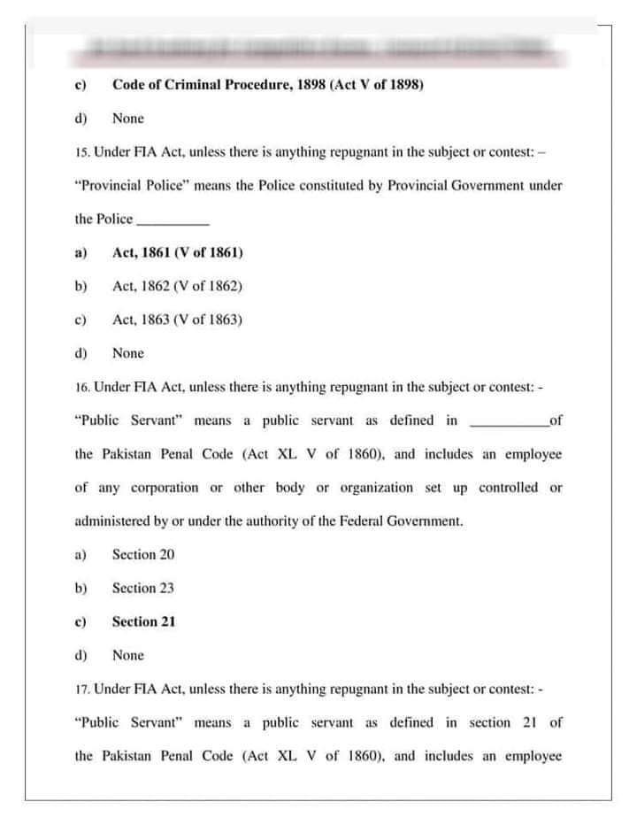 FPSC FIA AD Inspector Past Paper MCQs 2021,fia past paper mcqs,fia act mcqs,fia ad past papers,fpsc fia past paper mcqs,fpsc fia ad inspector mcqs pdf