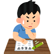 15分だけ勉強を集中する男の子