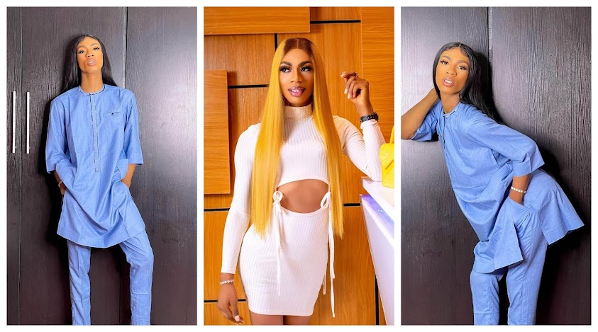 Crossdresser James Brown abandons Feminine Outfit as he rocks his Male Outfit (Photos)