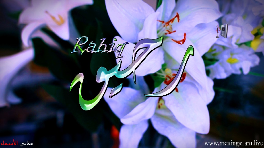 معنى اسم, رحيق, وصفات, حاملة, هذا الاسم, Rahiq,