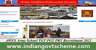 AWES Army School TGT PGT PRT Recruitment 2022