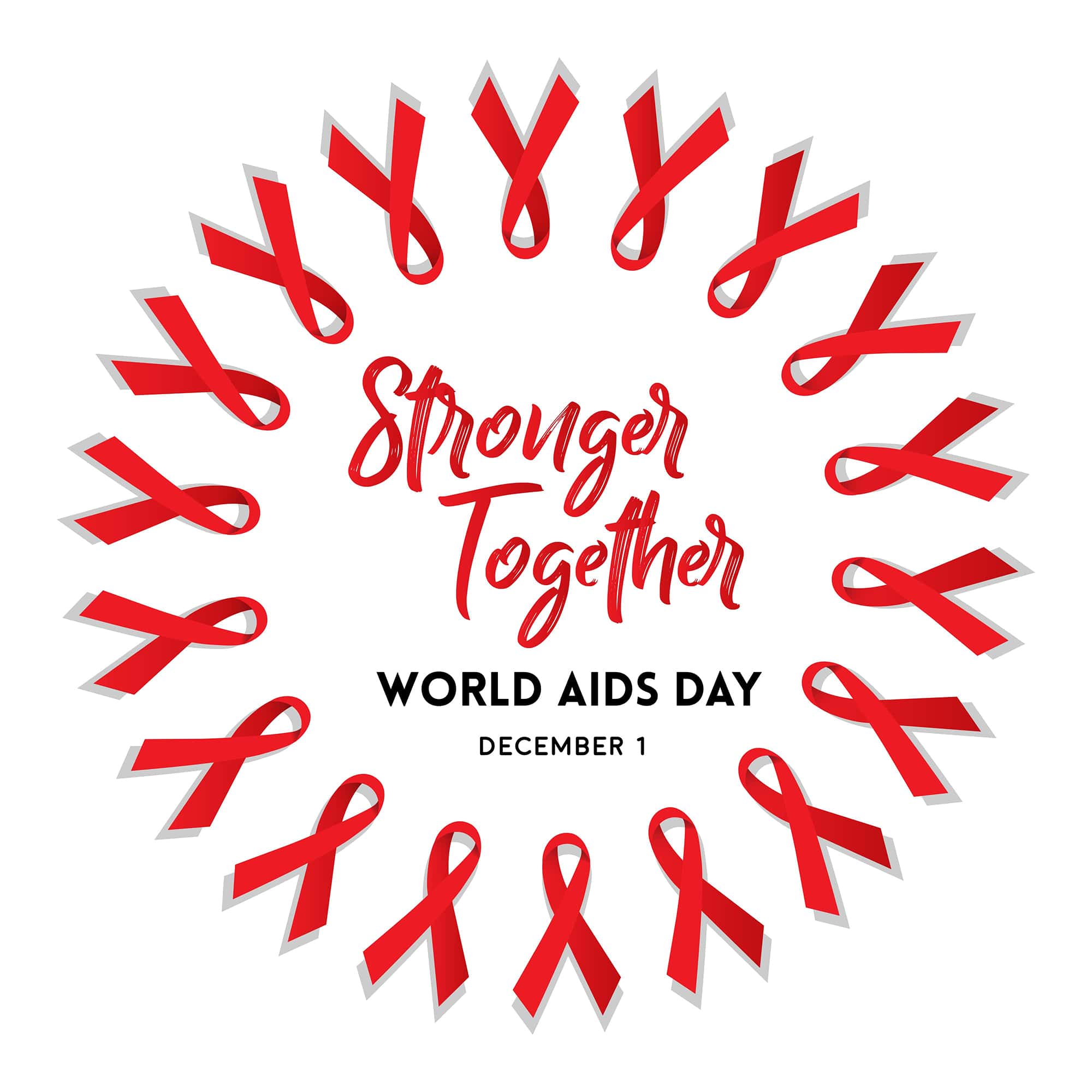Stay Stronger - Download free Awareness poster template for World AIDS DAY