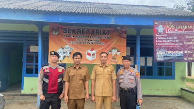 Patroli Colling System Sat Samapta Polres Tulang Bawang Barat Patroli ke Kantor PPS Kecamatan Tulang Bawang Tengah Jelang pemilu 2024