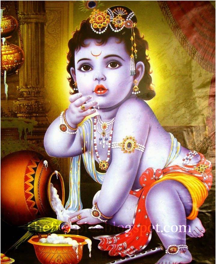 animated cute little krishna images