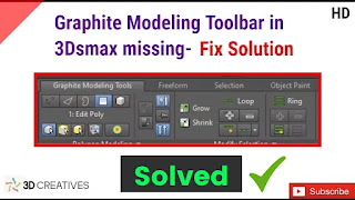 Graphite toolbar missing problem in 3dsmax solutions