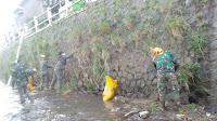 Serka Fery Pimpin Sub 14 Sektor 22 Bersihkan Sungai Citepus