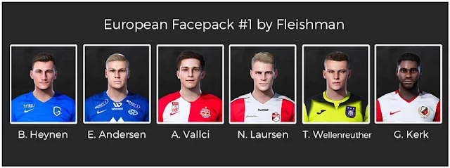 European Facepack #1 For eFootball PES 2021