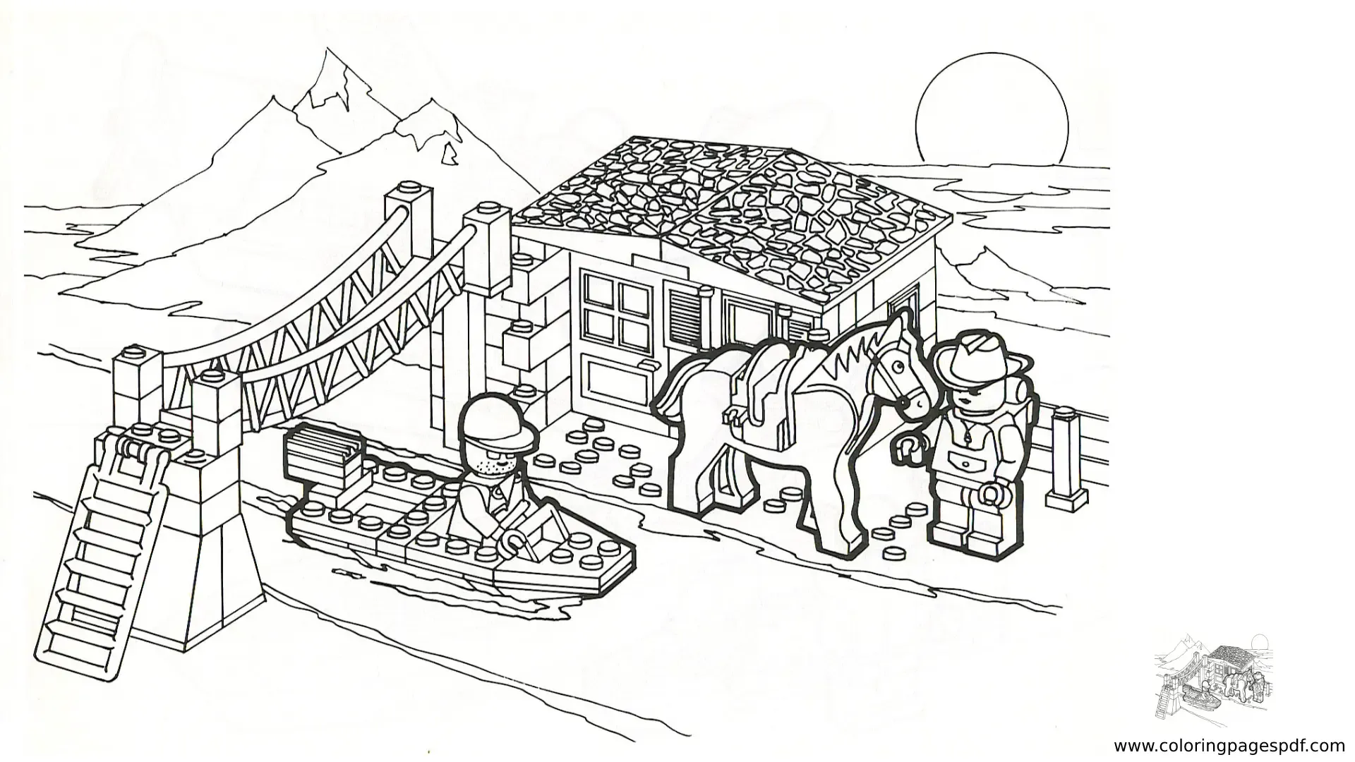 Coloring Pages Of Lego Farm