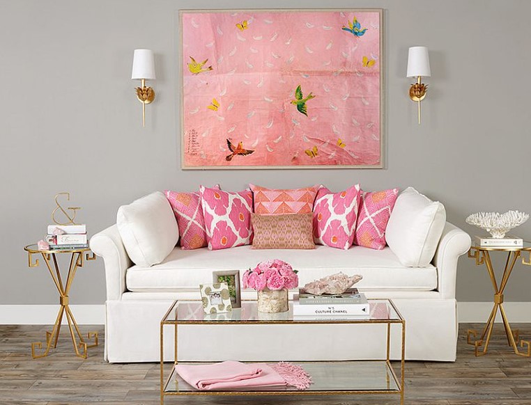 pink paint colors for living room