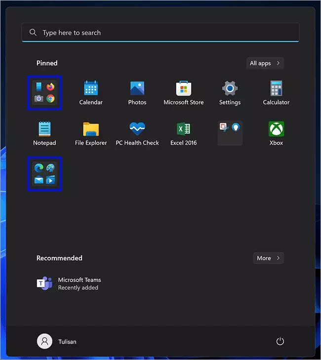 1-Grouping-of-Apps-in-Windows-11-Start-Menu-2022