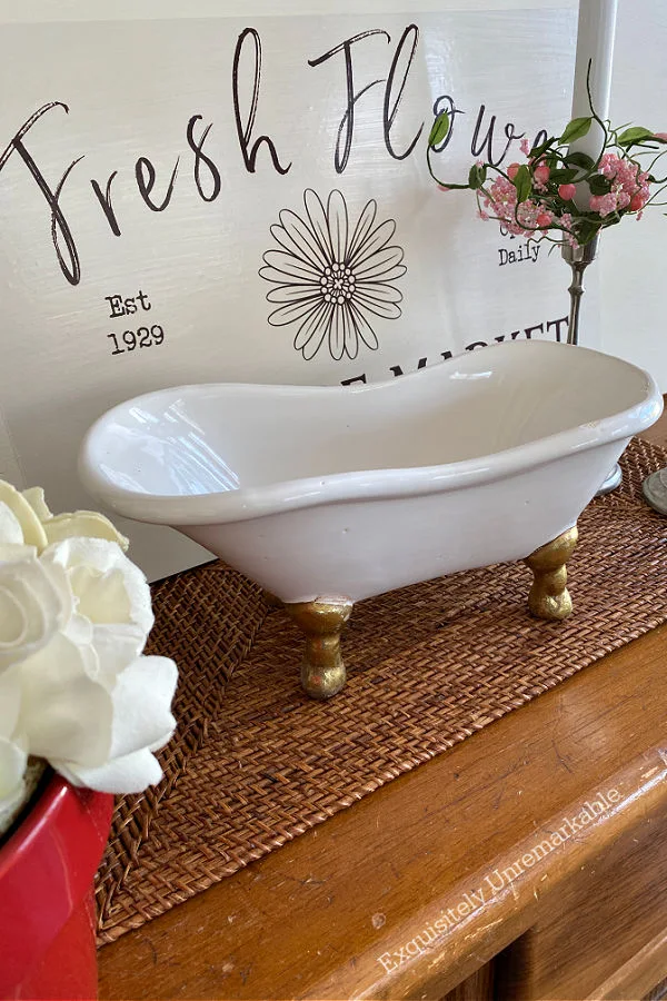 Miniature Clawfoot Tub