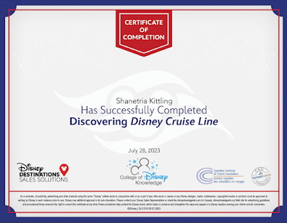Certified Discovery Disney Cruise Line Expert
