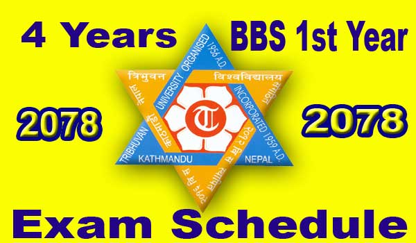 4 Years BBS 1st year exam schedule 2078