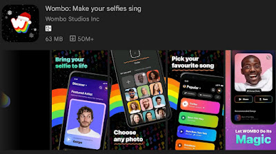 Wombo: Make your selfles sing by Wombo Studios Inc - 63 MB - 50M+ Download
