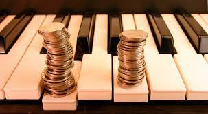 Cash on the piano keys