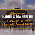 Hadith & Doa Hari Ini | 7 Disember 2021 | 2 Jamadil Awwal 1443H | SELASA