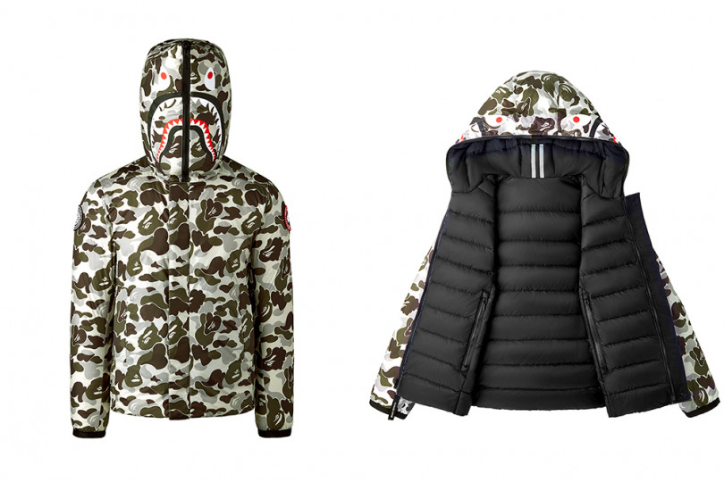 CANADA GOOSE ABC CAMO CROFTON SHARK HOODIE FOR BAPE® x CONCEPTS COLOR: GREEN x BLUE(BAPE® Limited Color, GRAY x BLACK)