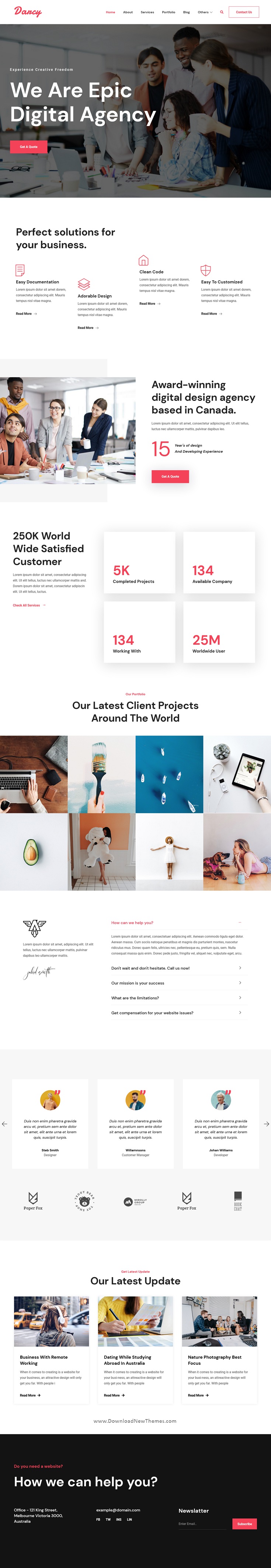 Darcy - Creative Agency Elementor Template Kit