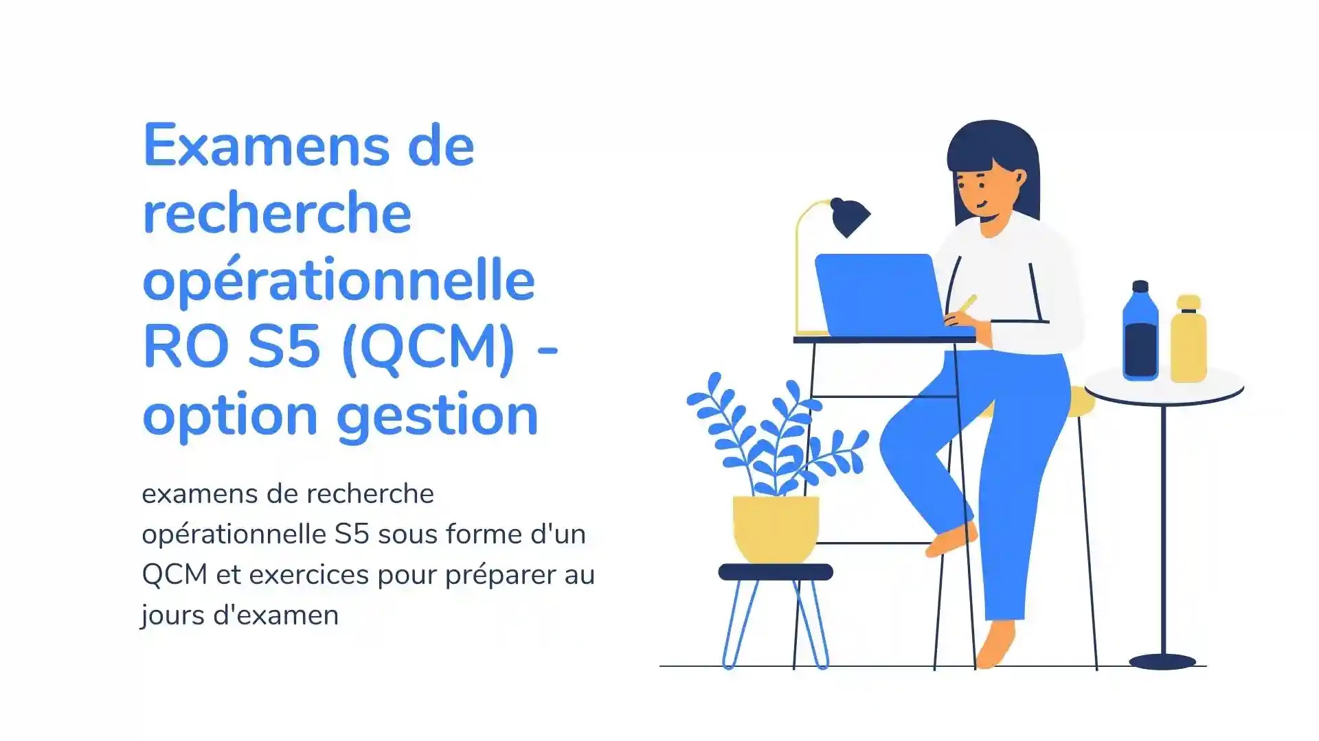 Examens de recherche opérationnelle RO S5 (QCM) - option gestion