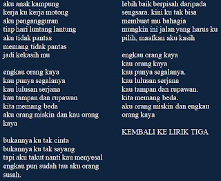 Lirik Lagu Aku Anak Kampung Kerja Ku Kerja Motong Penyanyi Bulan Triana