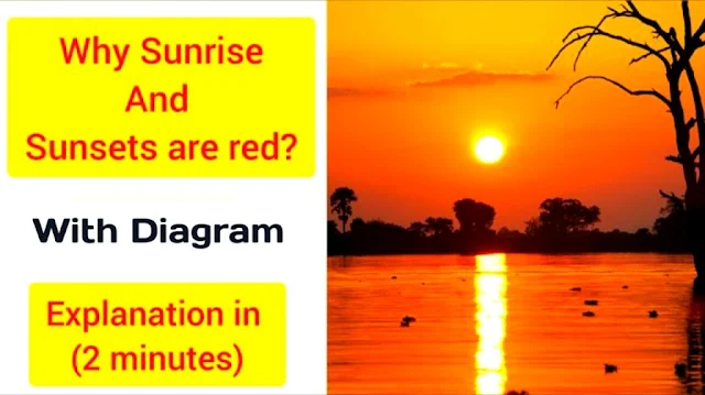 Why does the sun appear reddish early in the morning?
