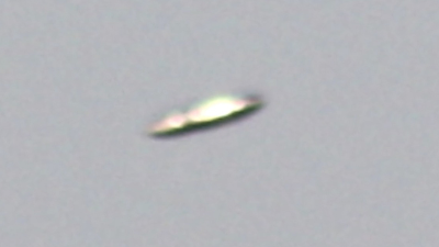 A Large silver UFO over Turkey.