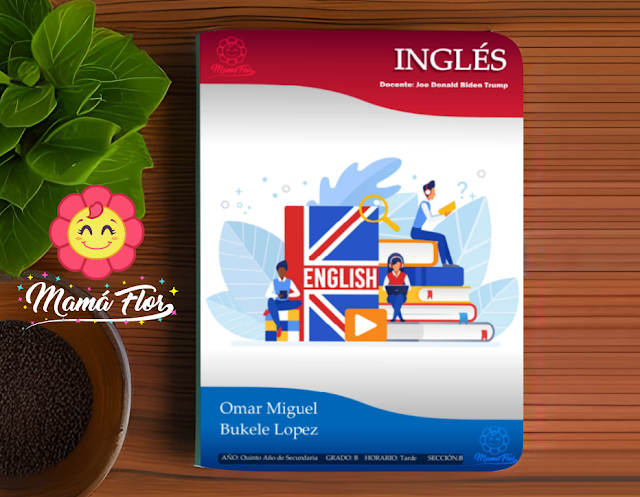 Carátula y Portada de INGLÉS para Editar - Manualidades MamaFlor