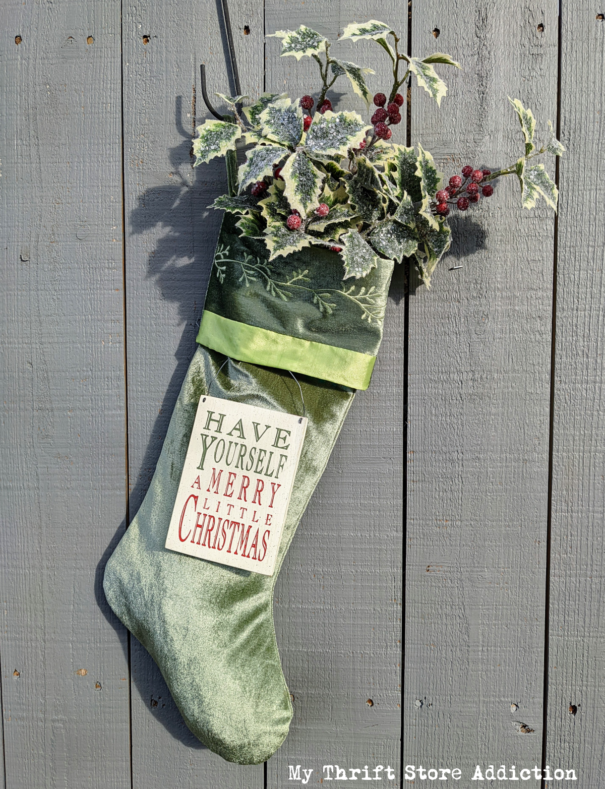 stocking wreath alternative