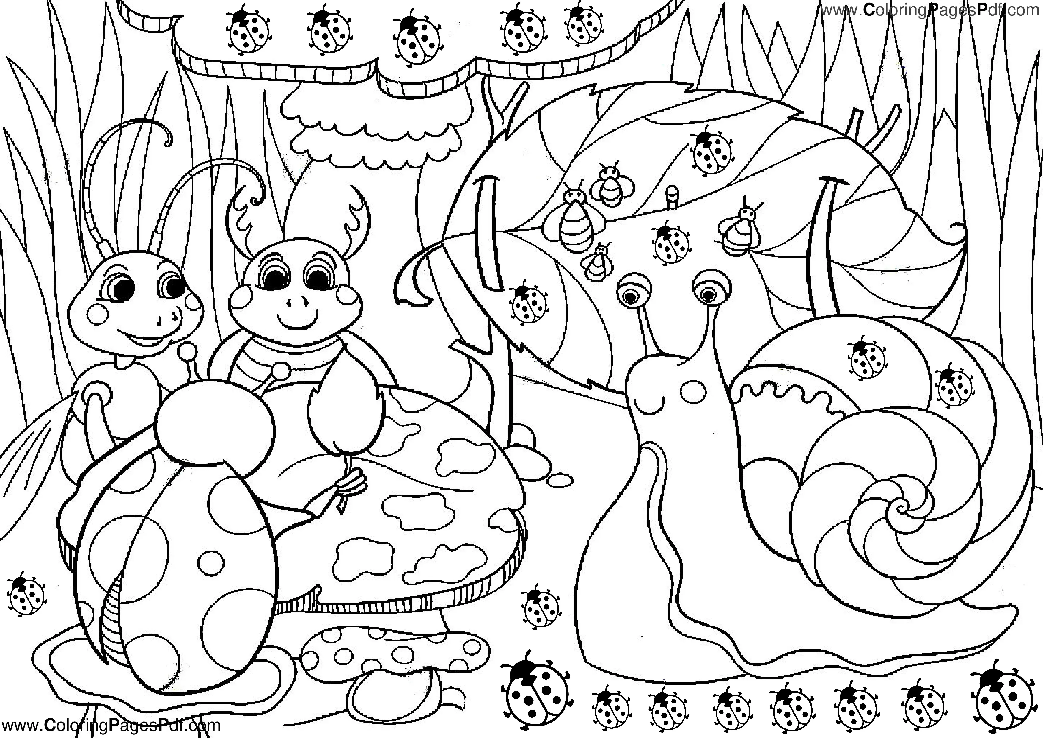 Grouchy ladybug coloring page