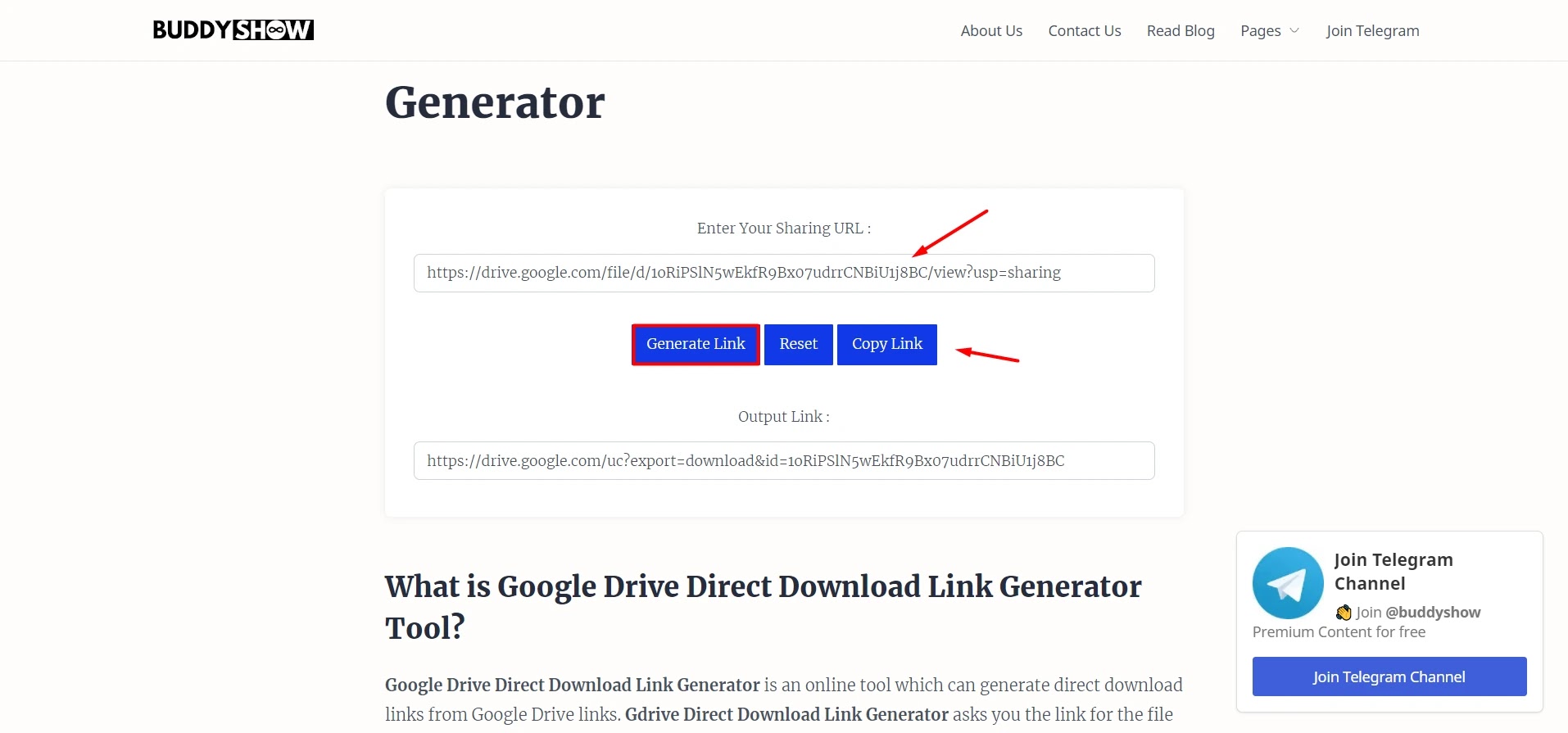 Google Drive Direct Download Link Generator
