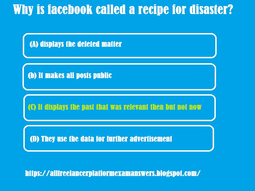 Why Is Facebook Called a Recipe for Disaster Answer