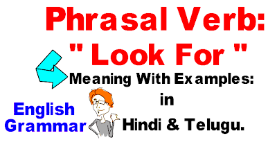 phrasal verb look for meaning in hindi