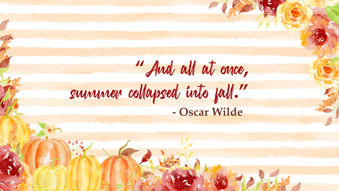 Oscar Wilde Fall Quote