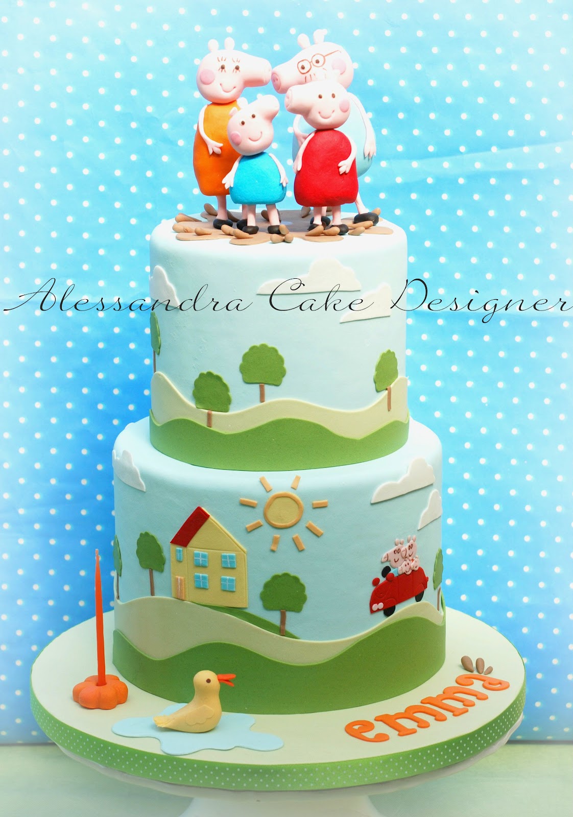 peppa pig birthday cake