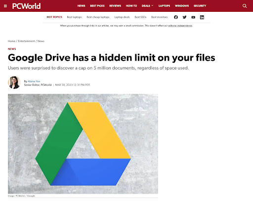 https://www.pcworld.com/article/1677792/google-drive-has-a-hidden-file-cap-of-5-million-documents-no-matter-how-much-space-they-take.html