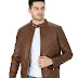  TBOJ Lightweight Faux Leather Solid Jacket For Men's