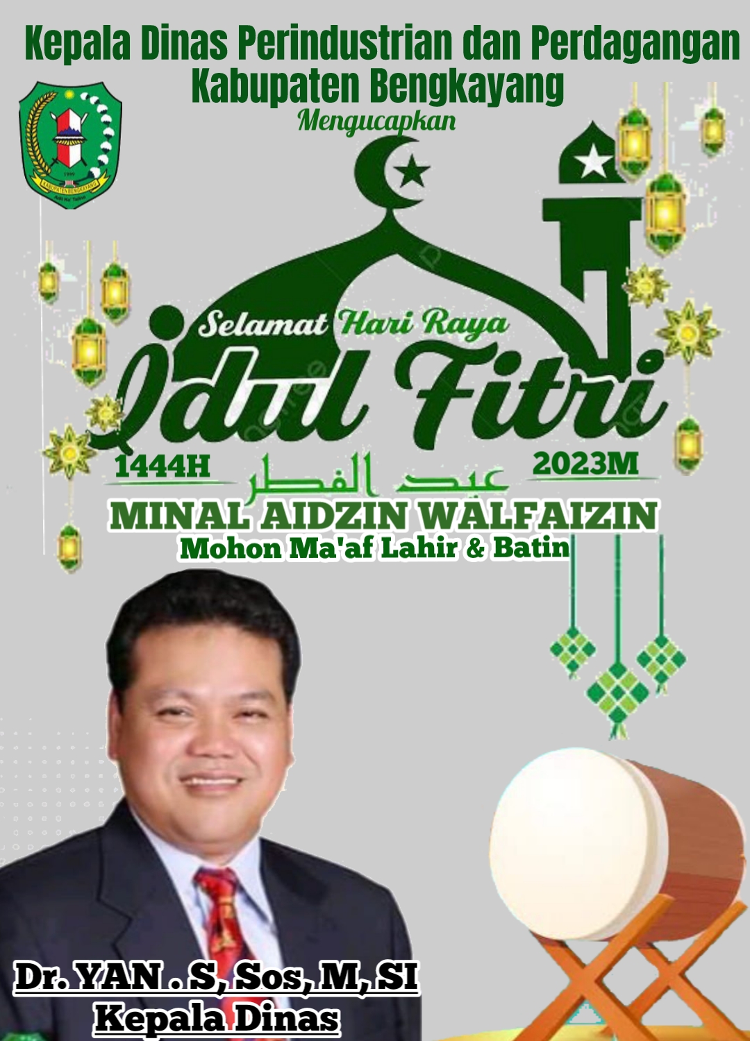 Disperindag Kabupaten Bengkayang Mengucapkan Selamat Hari Raya Idul Fitri 1444H/2023